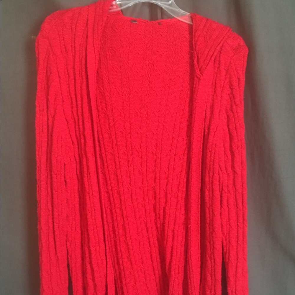 LAST CHANCE! Red Hooded Cardigan